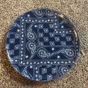 Dolly 9” Paisley Bandana Blue Stoneware Plate 1 Replacement Piece Dolly Parton